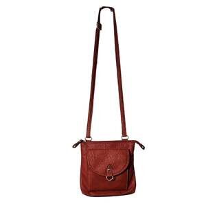 Strada Red Crossbody Bag with Leather Finish